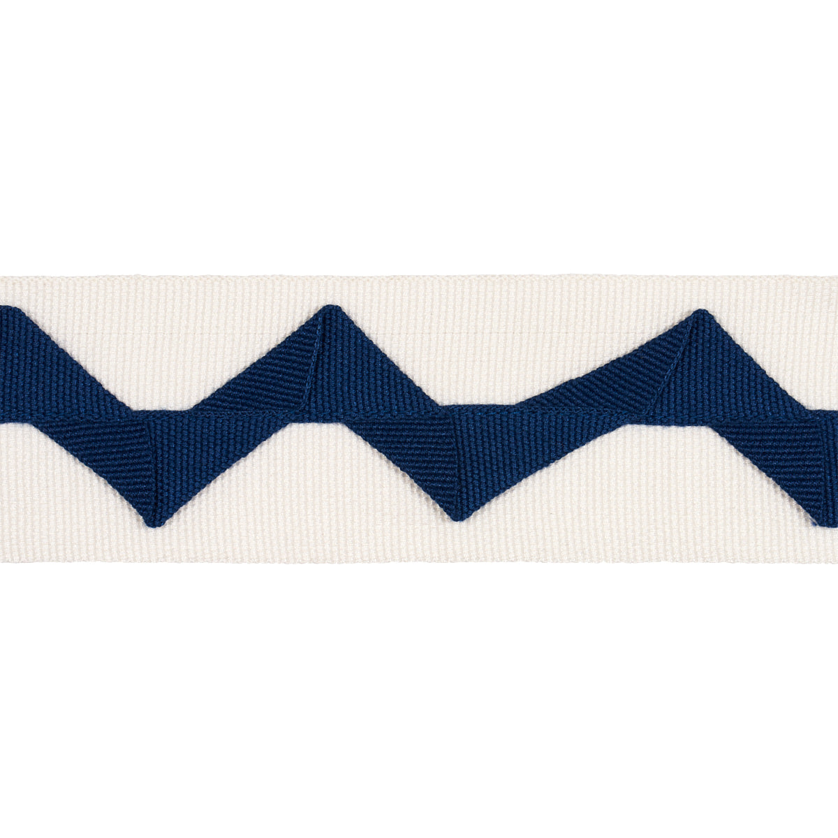 Schumacher Lazare Applique Tape Navy On Ivory Trim 82241