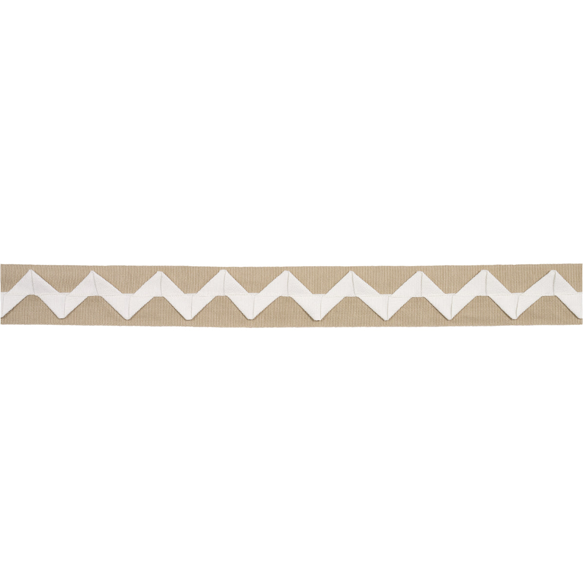 Schumacher Lazare Applique Tape Ivory On Natural Trim 82242