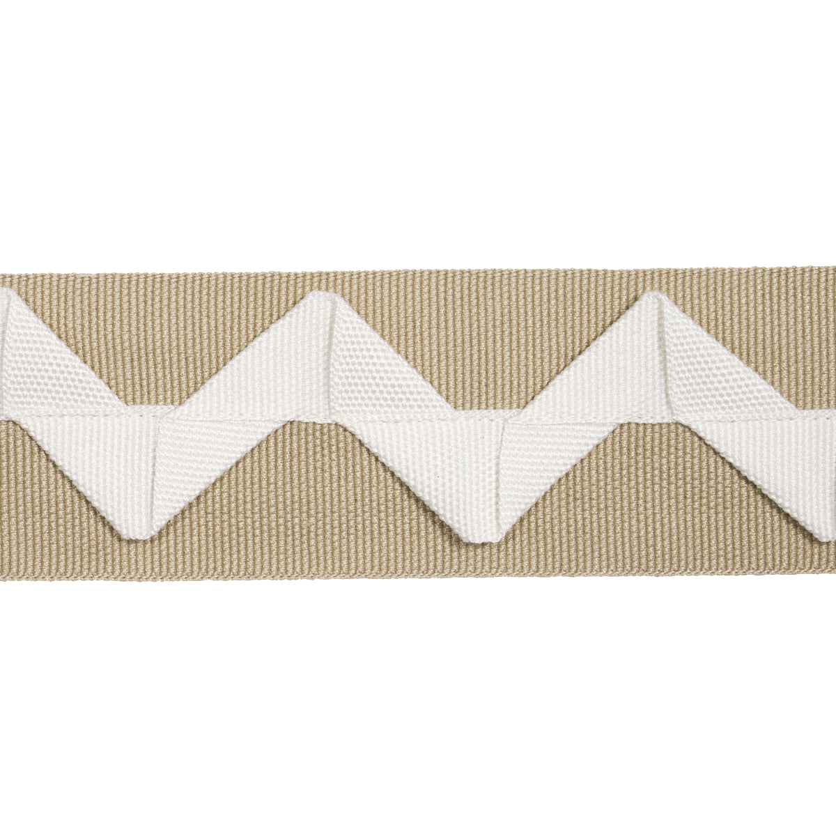 Schumacher Lazare Applique Tape Ivory On Natural Trim 82242