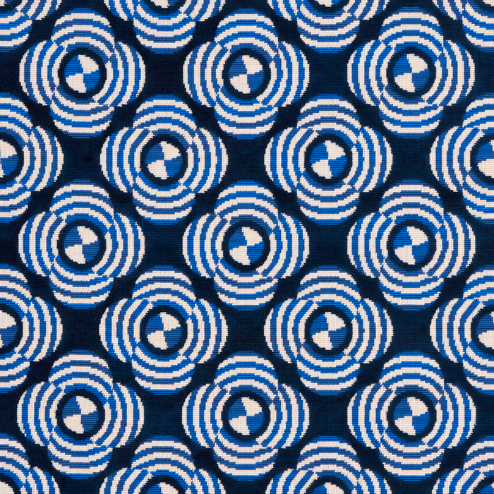 Schumacher Le Moderne Cut Velvet Cobalt Fabric 82260