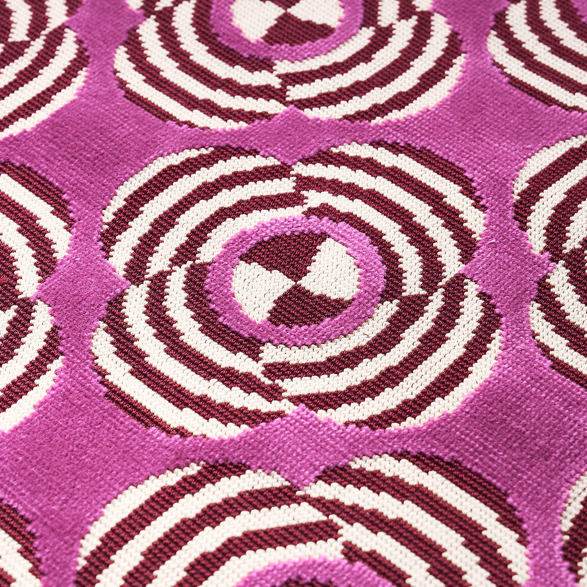 Schumacher Le Moderne Cut Velvet Magenta Fabric 82262