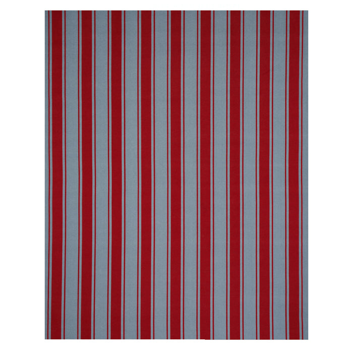 Schumacher Tangier Stripe Teal & Red Fabric 82272