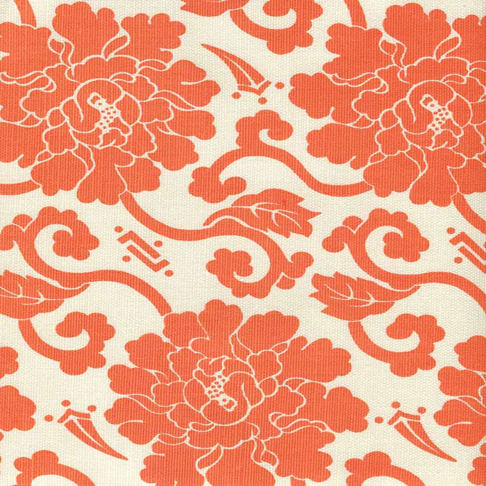 China Seas Florals Orange Fabric Sample 8230-07