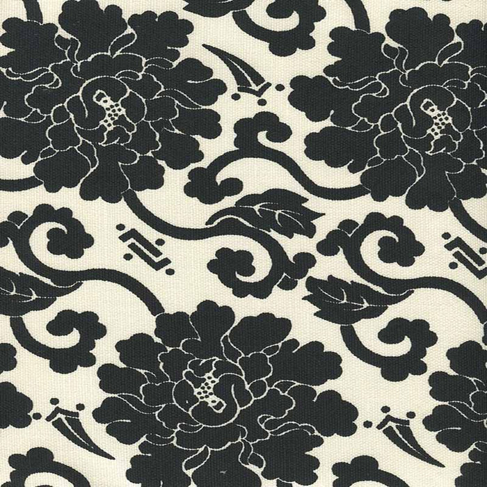 China Seas Florals Black Fabric Sample 8230-10