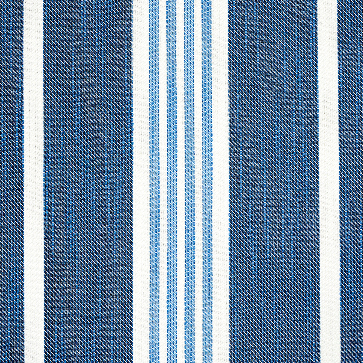 Schumacher Hampton Stripe Indoor/Outdoor Indigo Fabric 82300