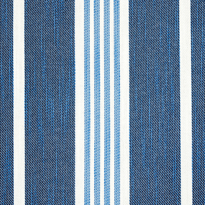 Schumacher Hampton Stripe Indoor/Outdoor Indigo Fabric 82300