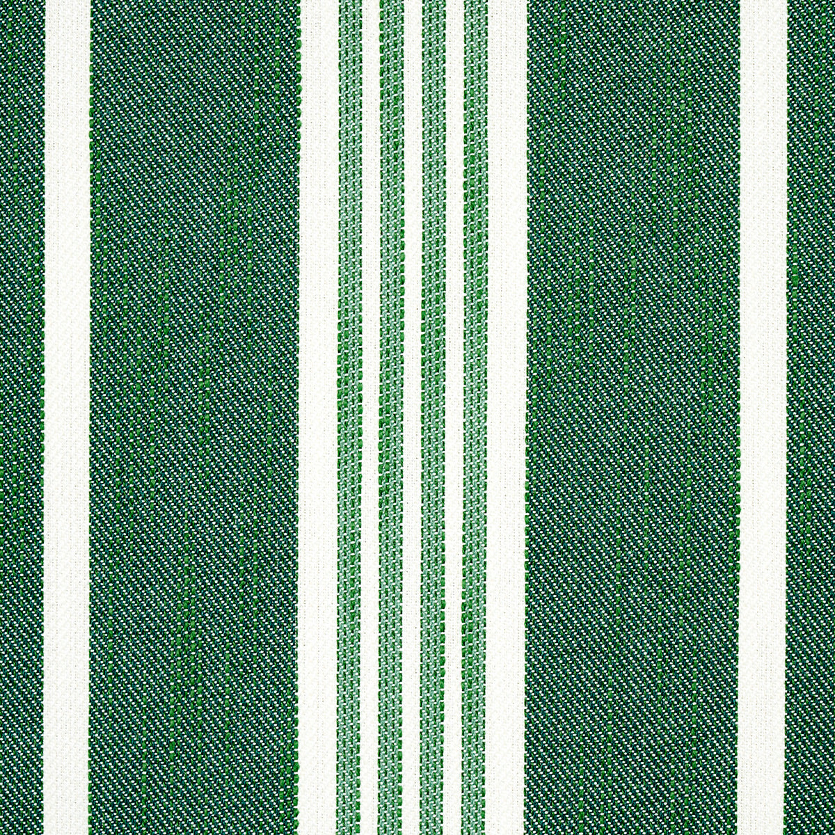 Schumacher Hampton Stripe Indoor/Outdoor Emerald Fabric 82302