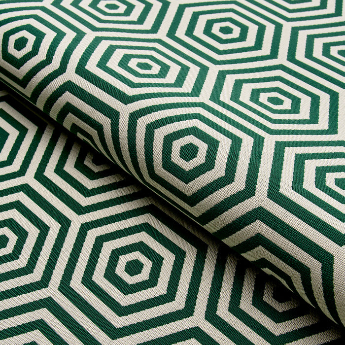 Schumacher Bees Knees Indoor/Outdoor Emerald Fabric 82311