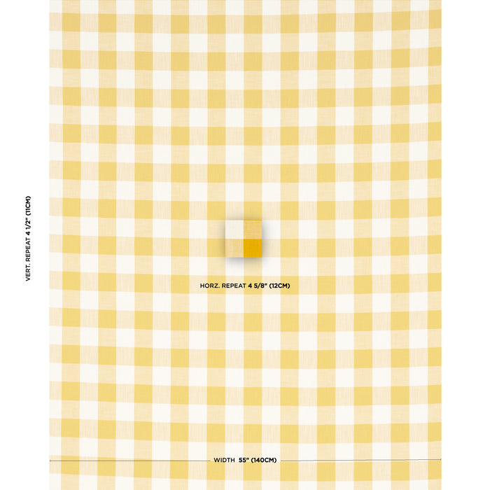 Schumacher Picnic Indoor/Outdoor Canary Fabric Sample 82322