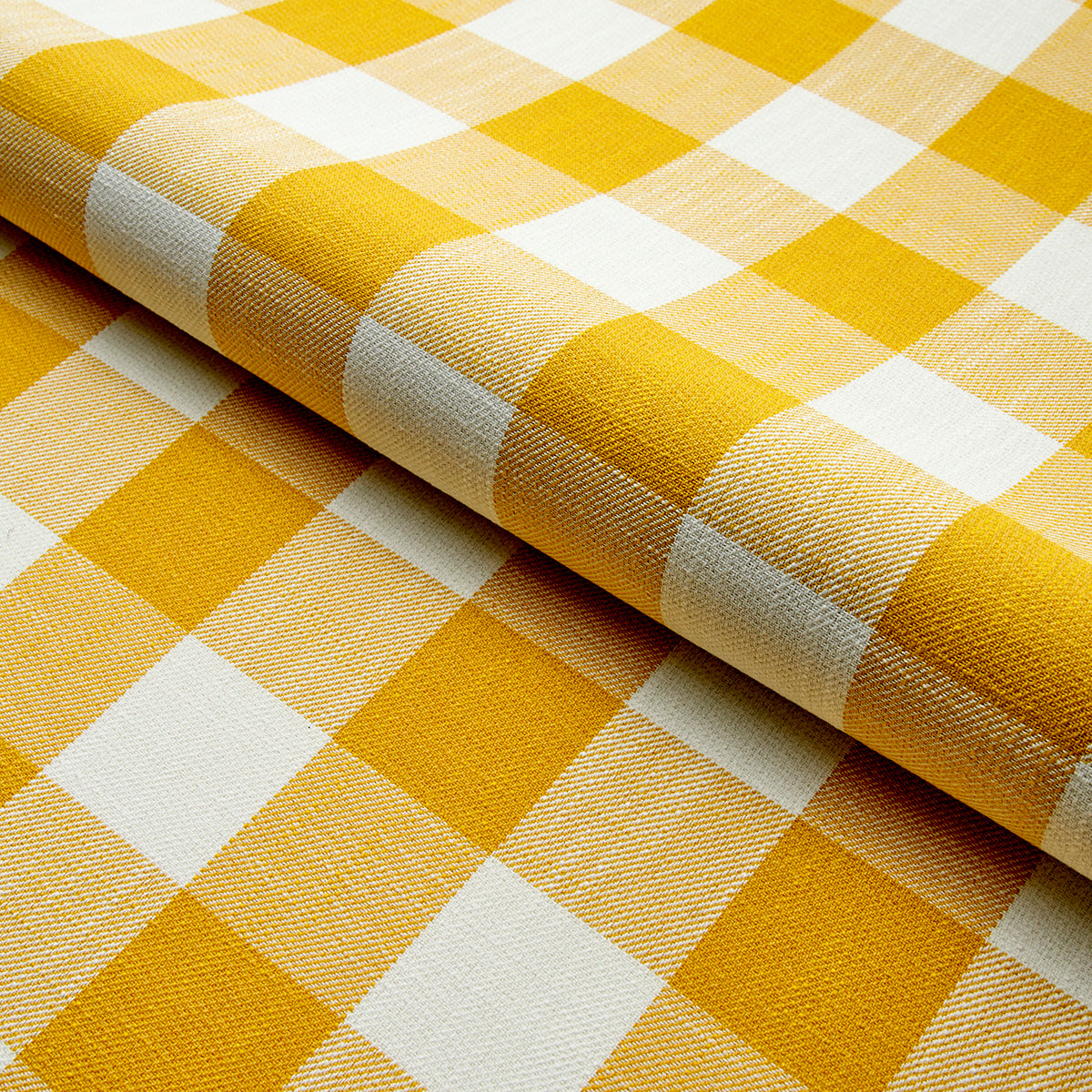 Schumacher Picnic Indoor/Outdoor Canary Fabric Sample 82322