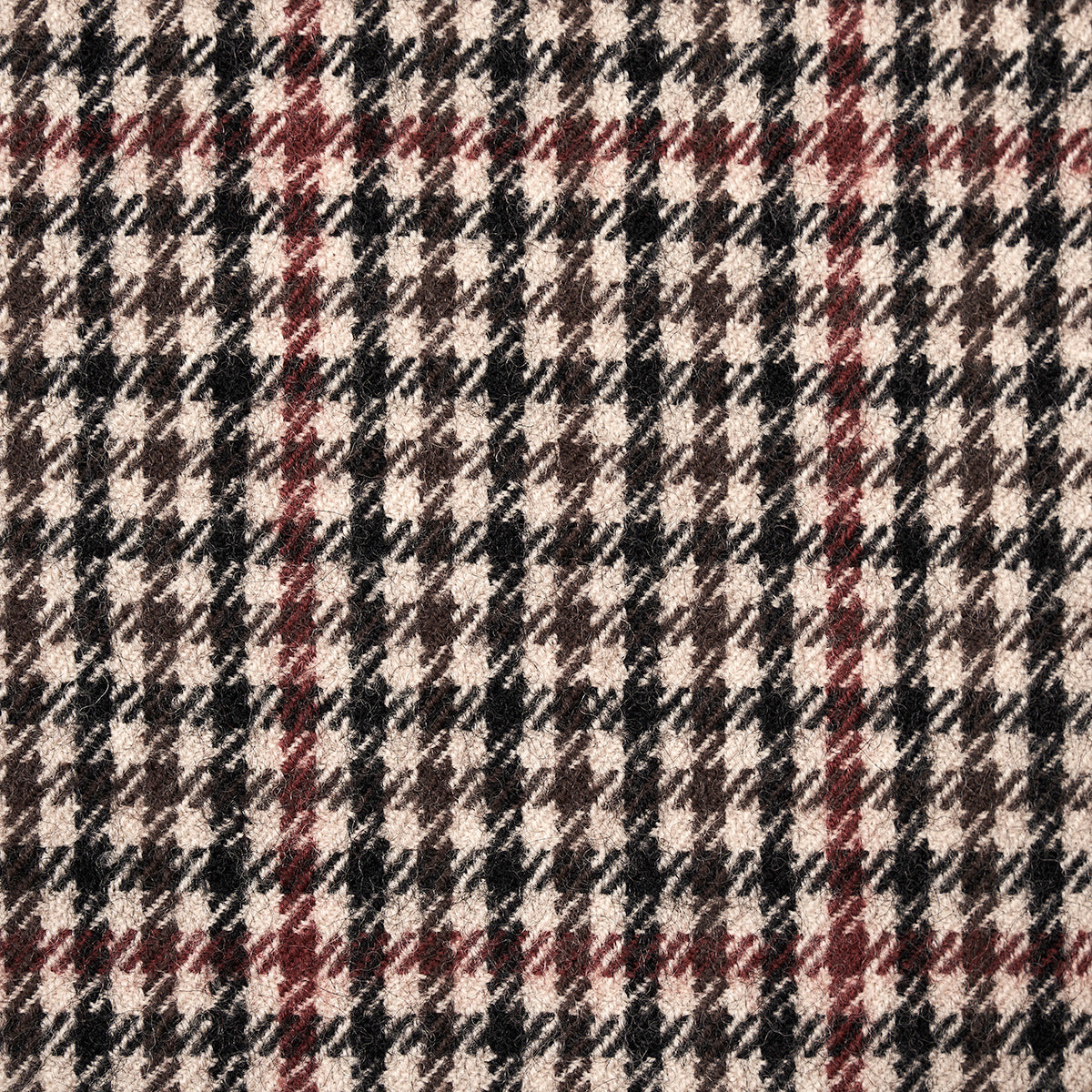 Schumacher Aldridge Wool Houndstooth Brown Fabric Sample 82330