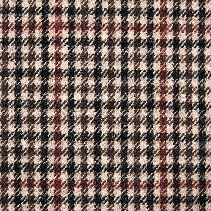 Schumacher Aldridge Wool Houndstooth Brown Fabric Sample 82330