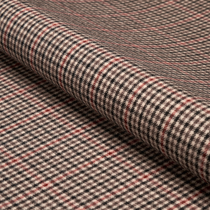 Schumacher Aldridge Wool Houndstooth Brown Fabric Sample 82330