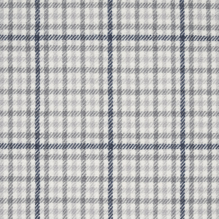 Schumacher Aldridge Wool Houndstooth Grey Fabric Sample 82331