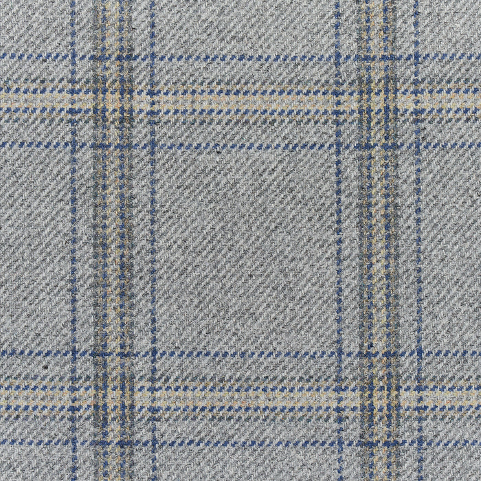 Schumacher Blackburn Merino Plaid Grey Fabric Sample 82342