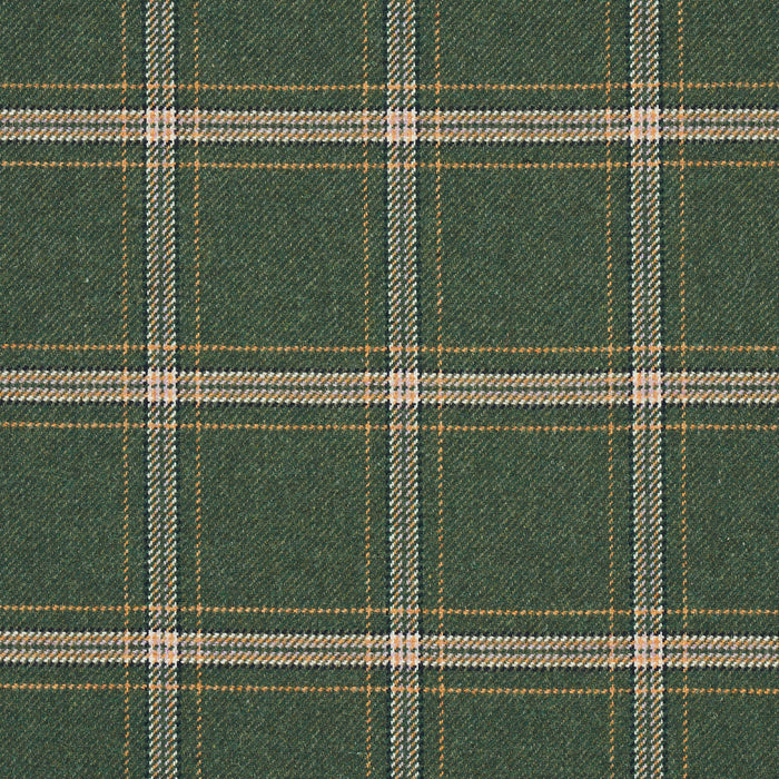 Schumacher Blackburn Merino Plaid Green Fabric 82343