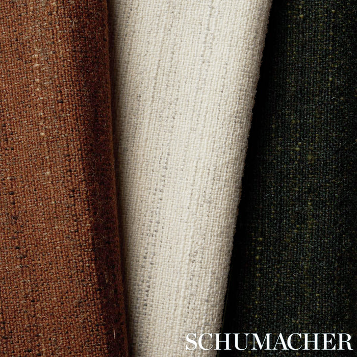 Schumacher Atlas Wool Texture Dark Copper Fabric 82361