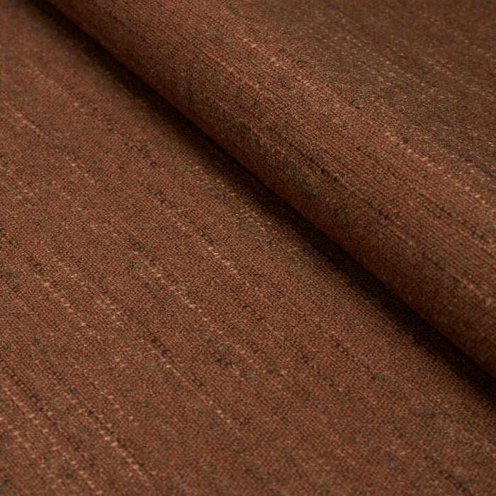 Schumacher Atlas Wool Texture Dark Copper Fabric 82361