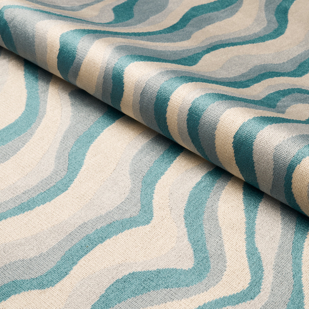 Schumacher Swirl Velvet Mineral Fabric 82410