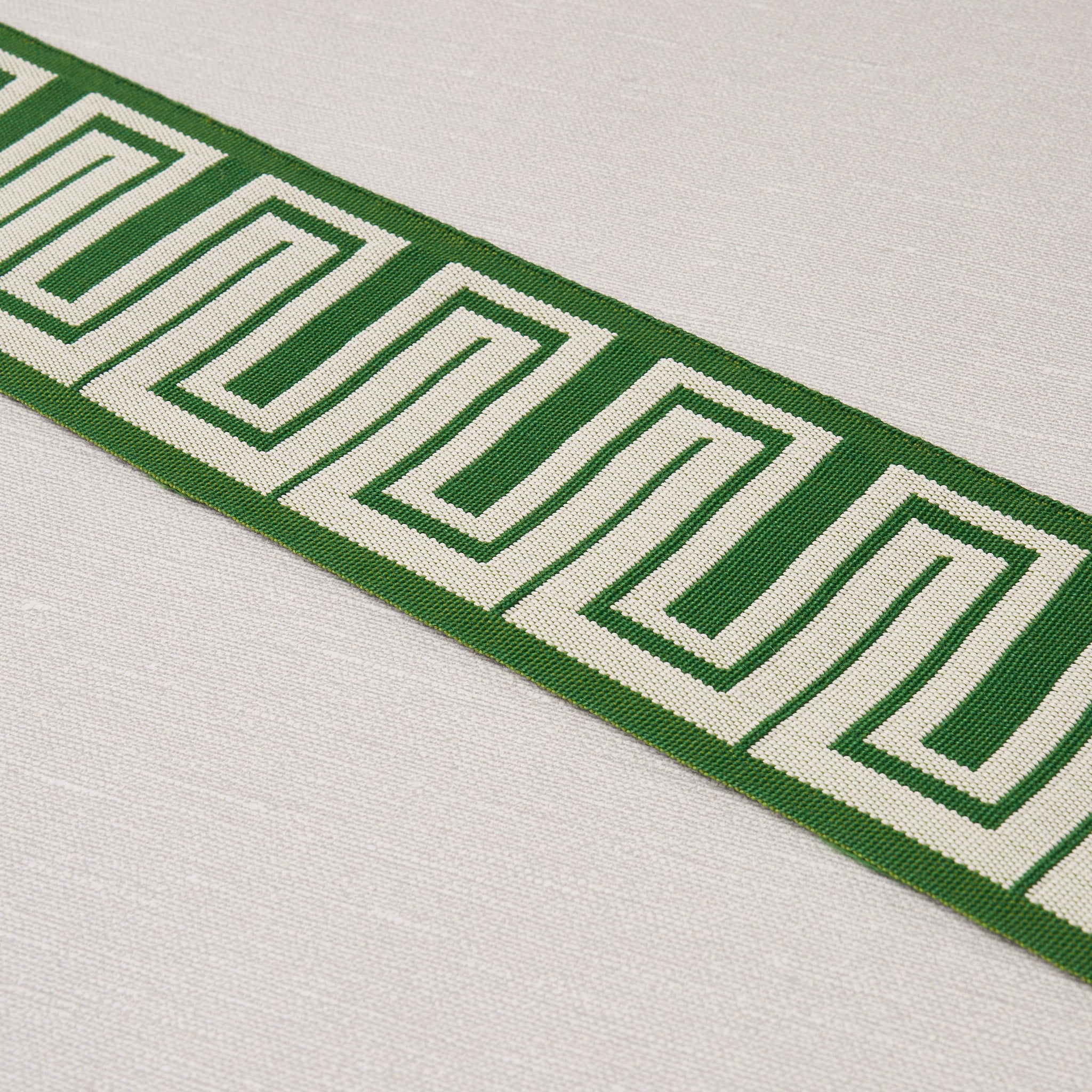 Schumacher Zeus Indoor/Outdoor Tape Green Trim Sample 82441