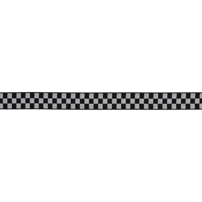 Schumacher Zee Tape Black & Ivory Trim Sample 82480