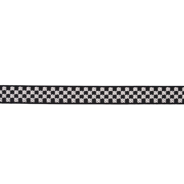 Schumacher Zee Tape Narrow Black & Ivory Trim Sample 82490