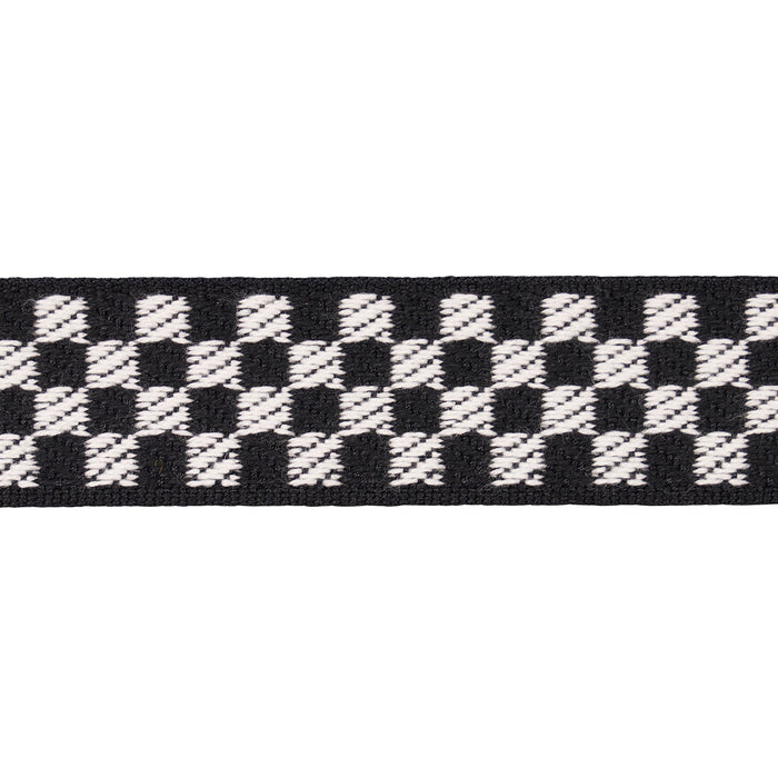 Schumacher Zee Tape Narrow Black & Ivory Trim 82490