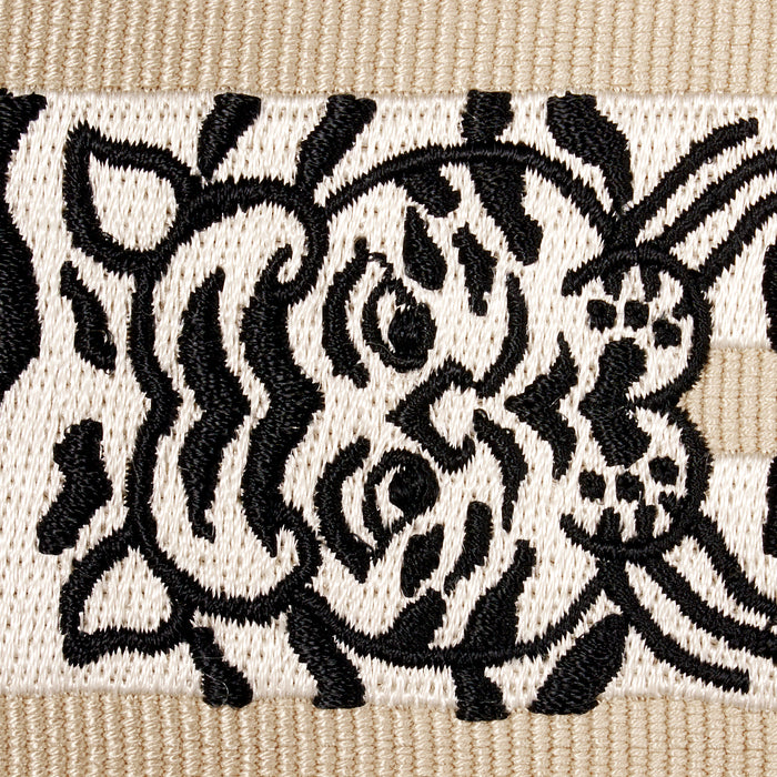 Schumacher Le Tigre Embroidered Trim Neutral Trim Sample 82510