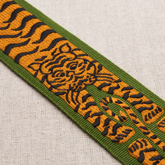 Schumacher Le Tigre Embroidered Trim Green Trim Sample 82511