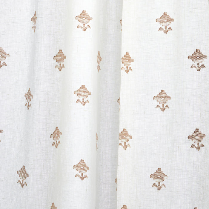 Schumacher Rubia Sheer Ivory Fabric Sample 82550