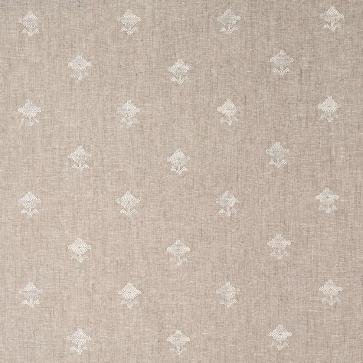 Schumacher Rubia Sheer Natural Fabric 82552