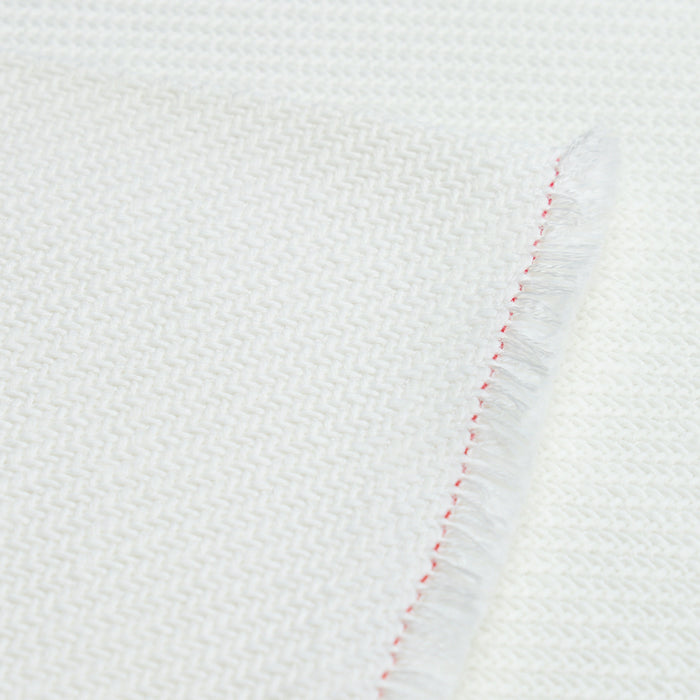 Schumacher Outdoor Heavyweight Twill White Fabric Sample 82580