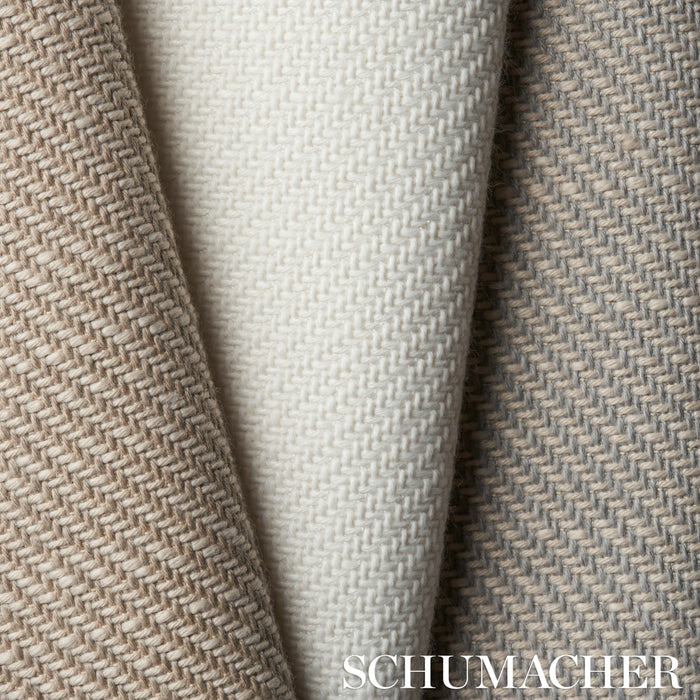 Schumacher Outdoor Heavyweight Twill White Fabric Sample 82580