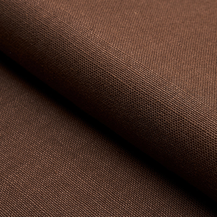 Schumacher Piet Performance Linen Brown Fabric 82594