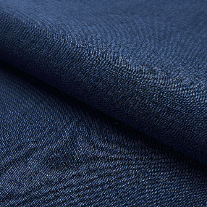 Schumacher Marco Performance Linen Indigo Fabric Sample 82623