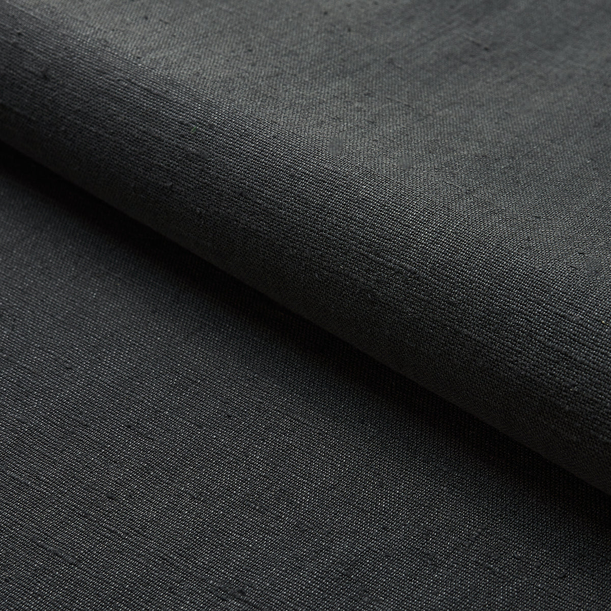 Schumacher Marco Performance Linen Charcoal Fabric 82624