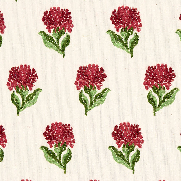 Schumacher Rosina Floral Garnet Fabric 82630