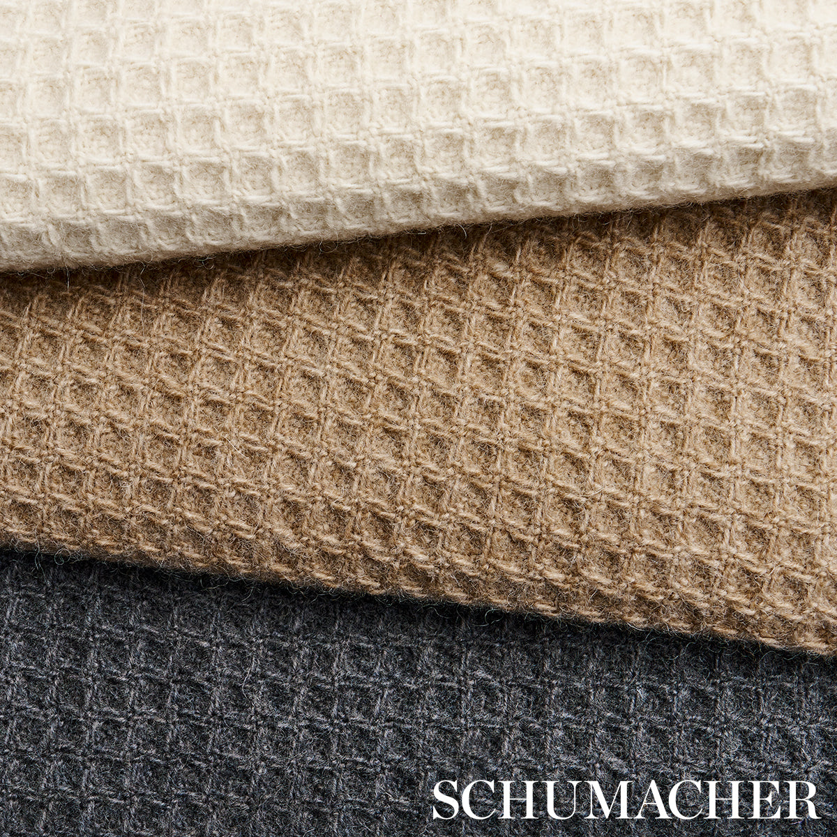 Schumacher Walden Wool Texture Wheat Fabric 82640