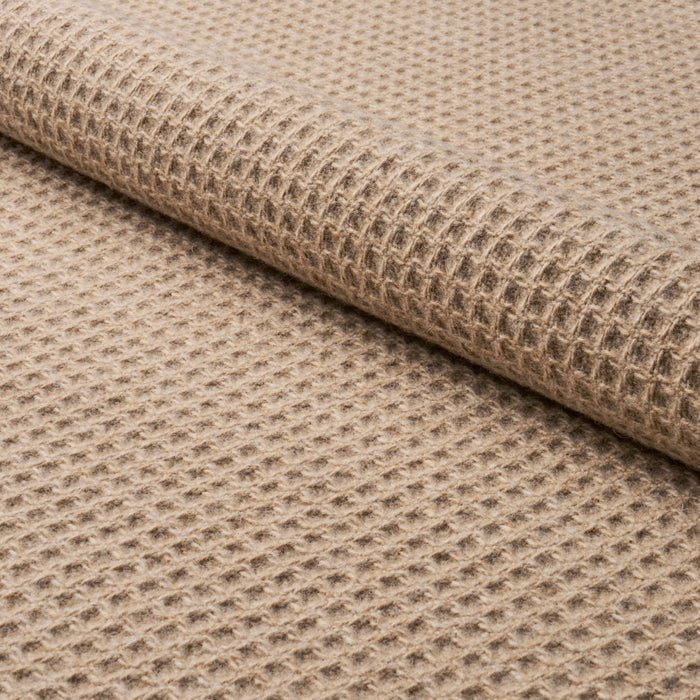 Schumacher Walden Wool Texture Wheat Fabric Sample 82640