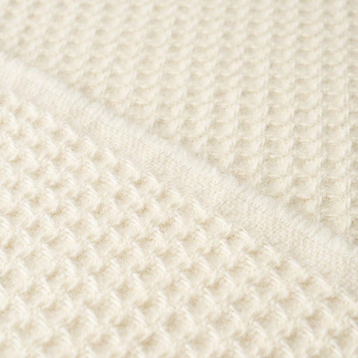 Schumacher Walden Wool Texture Ivory Fabric 82641