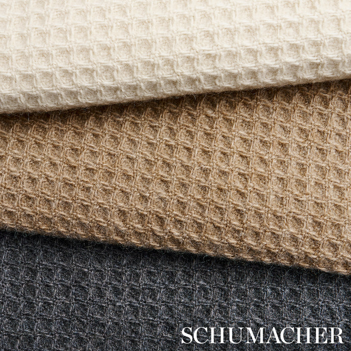 Schumacher Walden Wool Texture Charcoal Fabric 82642