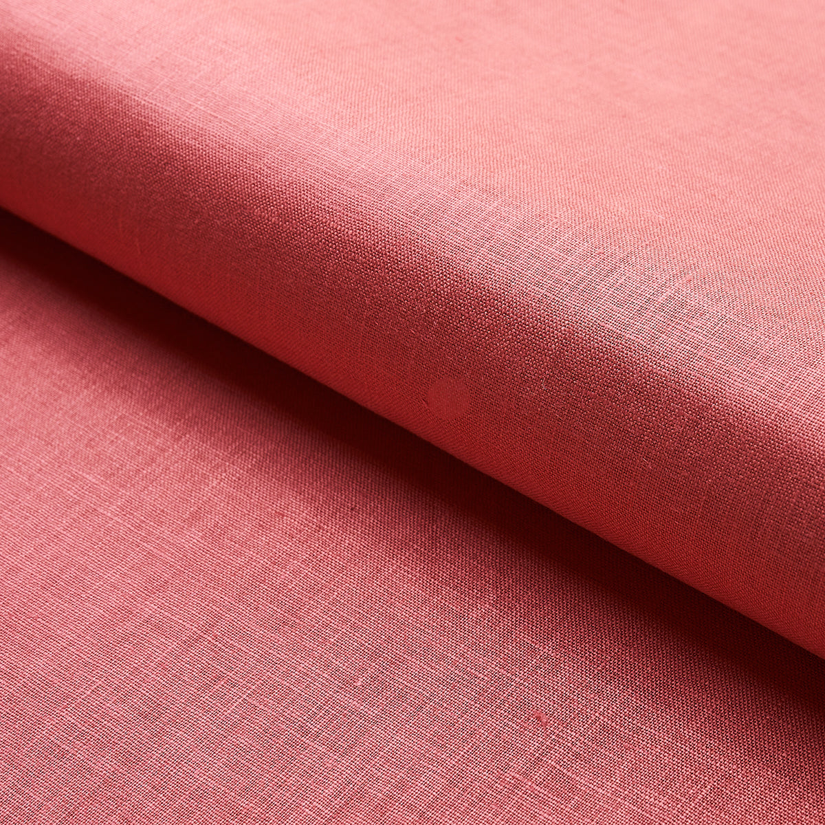 Schumacher Lange Glazed Linen Coral Fabric 82680