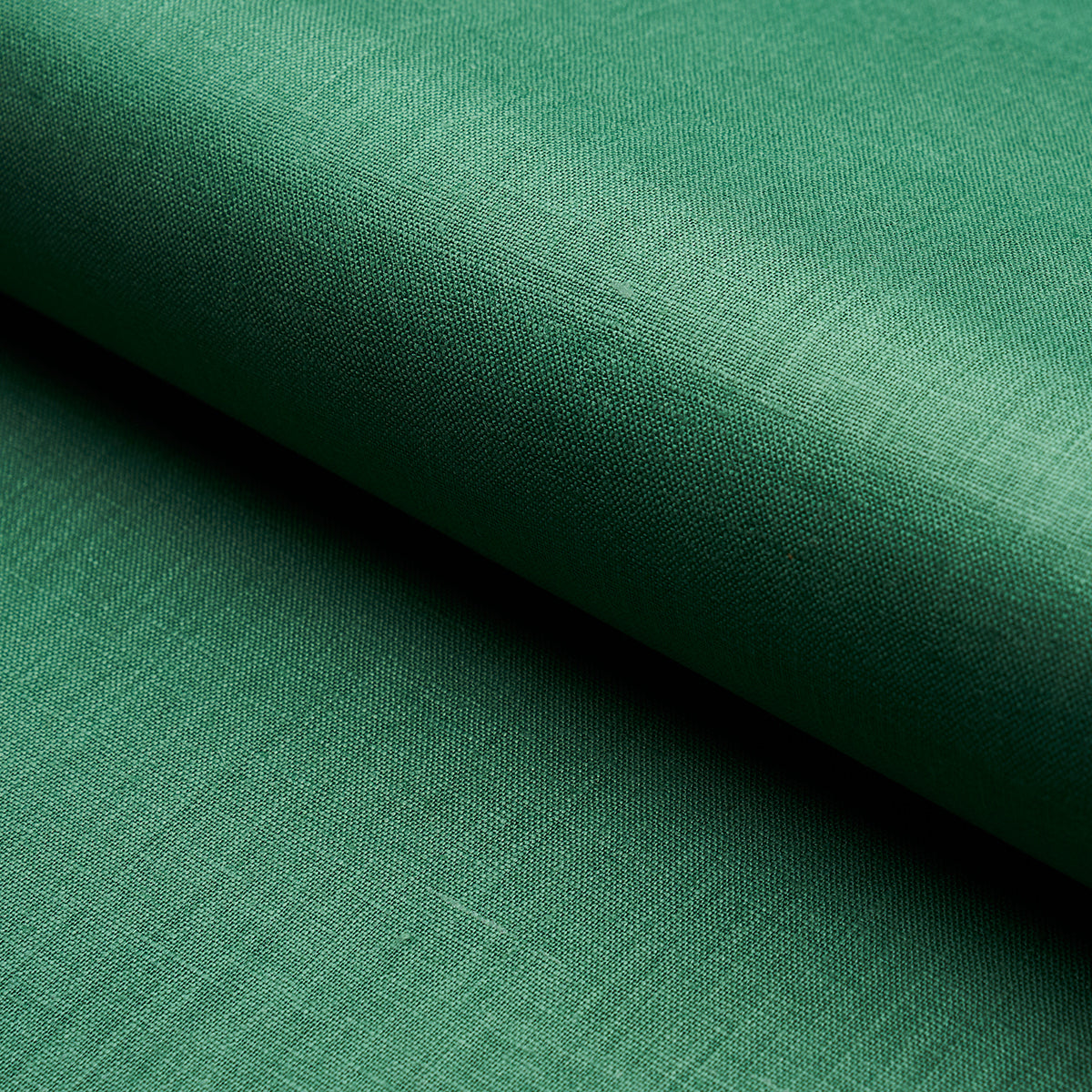 Schumacher Lange Glazed Linen Emerald Fabric 82687