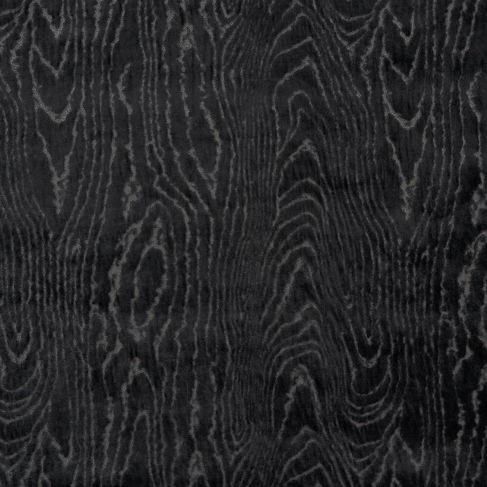 Schumacher Marisa Moire Velvet Smoke Fabric 82751