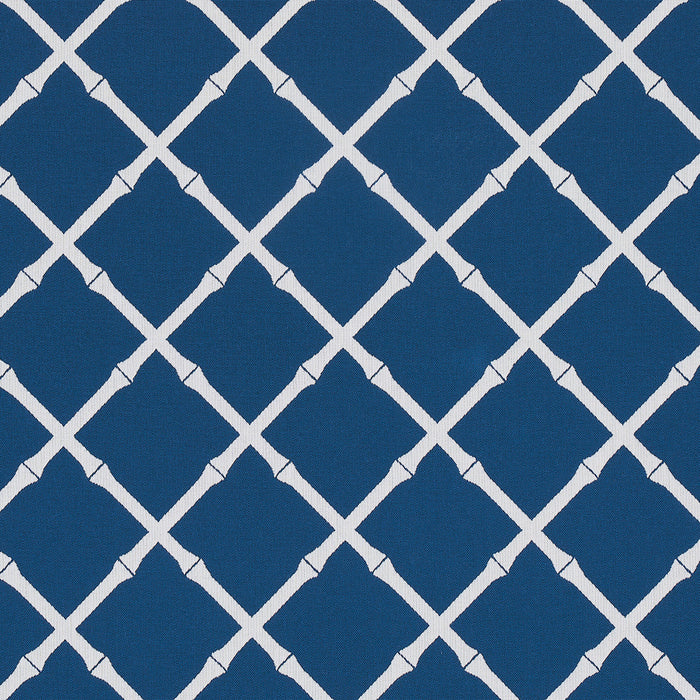 Schumacher Bamboo Trellis Indoor/Outdoor Navy Fabric Sample 82762