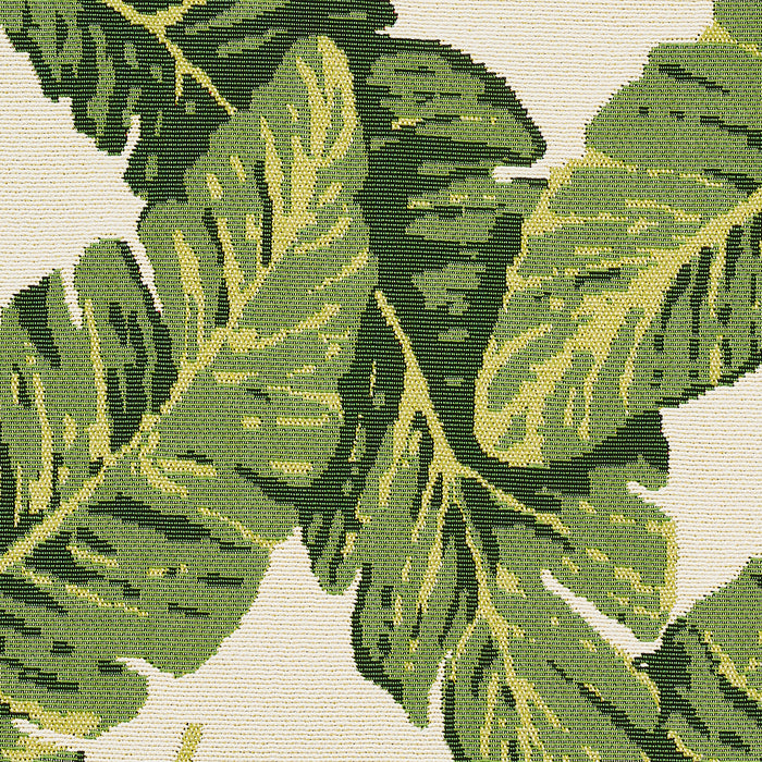 Schumacher Tropical Leaf Indoor/Outdoor Green Fabric Sample 82770