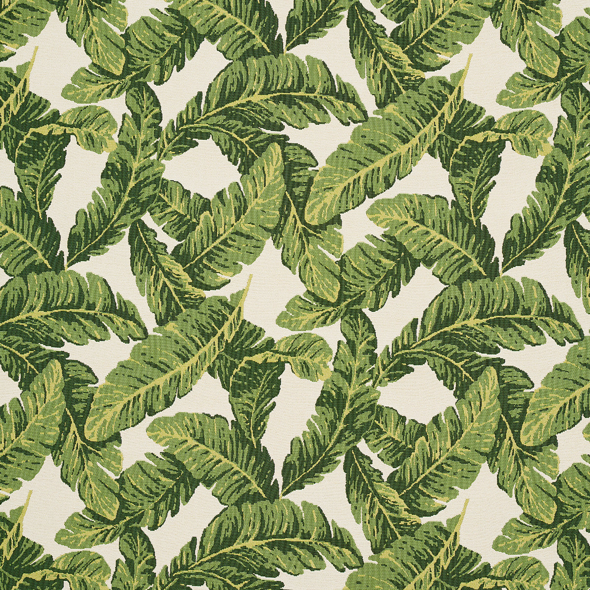 Schumacher Tropical Leaf Indoor/Outdoor Green Fabric 82770