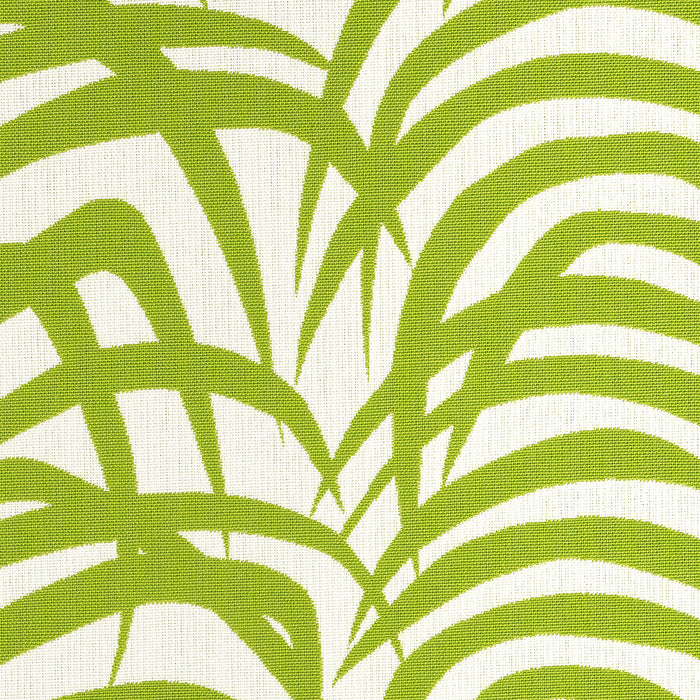 Schumacher Zebra Palm Woven Indoor/Outdoor Green Fabric Sample 82780