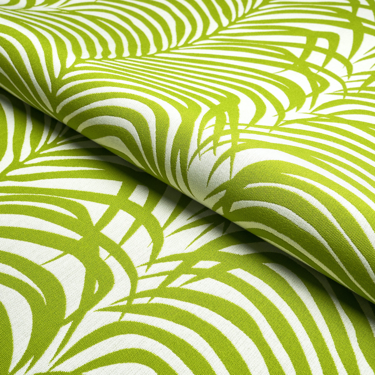 Schumacher Zebra Palm Woven Indoor/Outdoor Green Fabric 82780