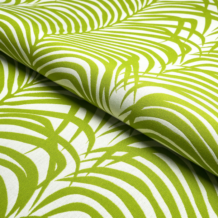 Schumacher Zebra Palm Woven Indoor/Outdoor Green Fabric Sample 82780